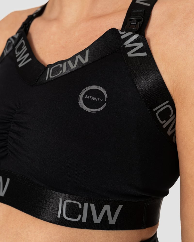 maternity nursing sports bra black