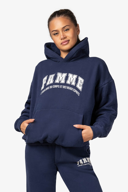 Blue Oversized Hoodie - for dame - Famme - Hoodie