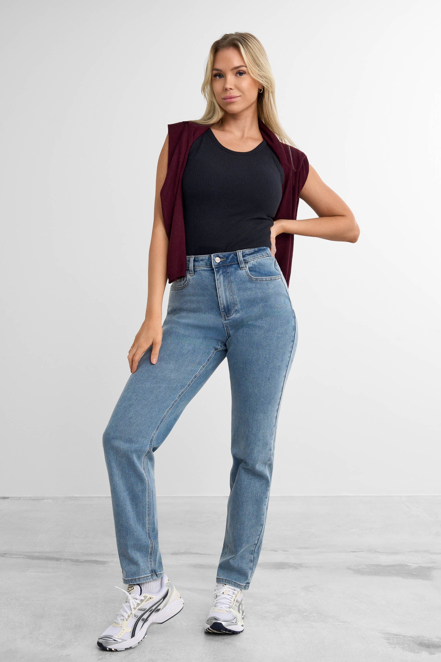 Straight Jeans - for dame - Famme - Jeans