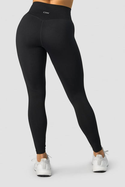 define seamless v-shape tights black