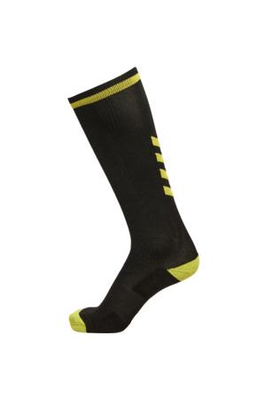 HUMMEL - Elite Indoor Sock High - Black/blazing Yellow