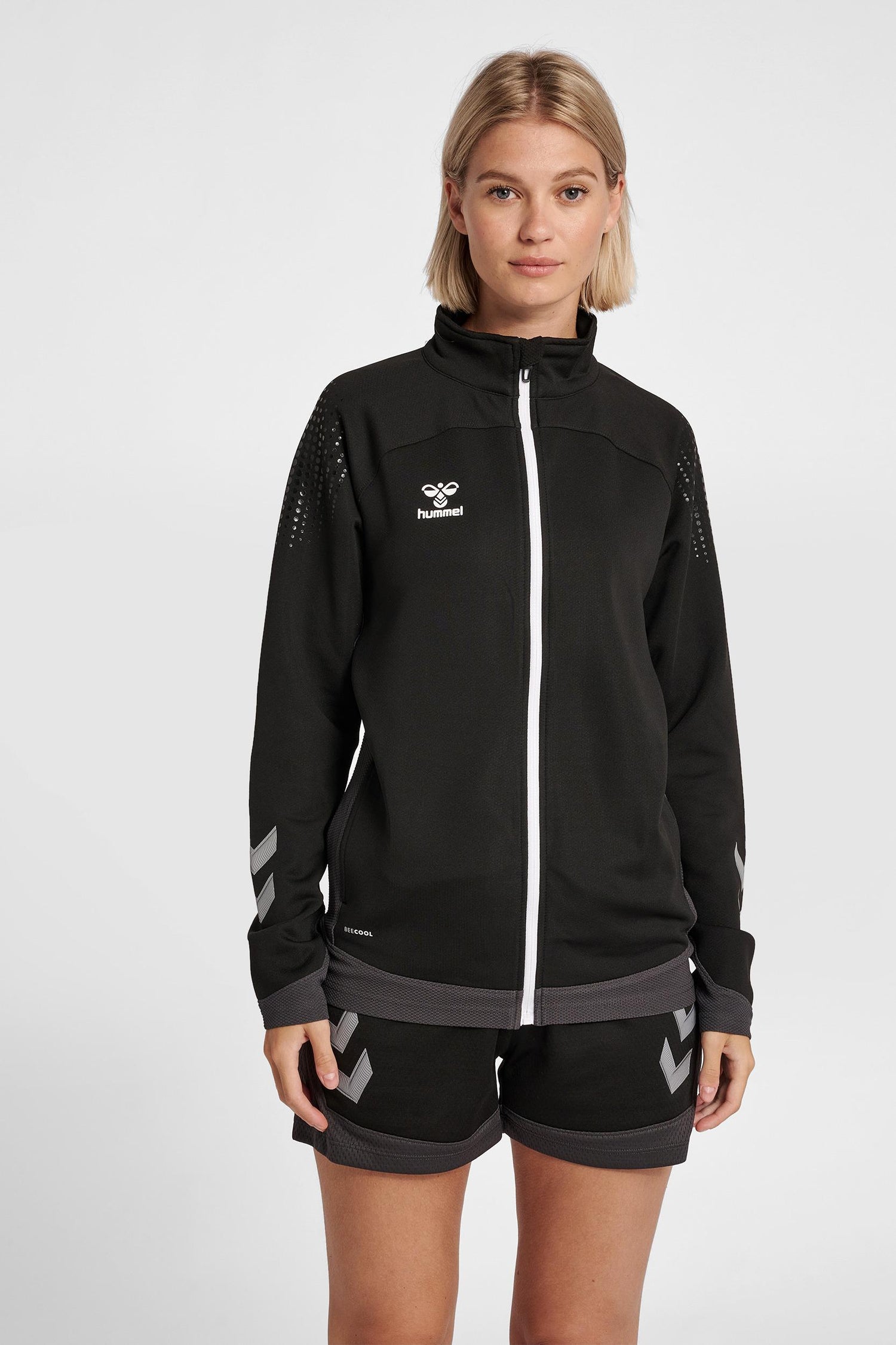 HUMMEL - Hml Lead Women Poly Zip Jacket - Black