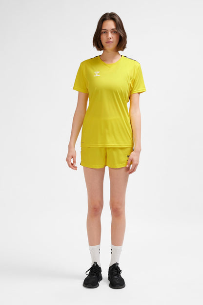 HUMMEL - Hmlauthentic Pl Jersey S/s Woman - Blazing Yellow