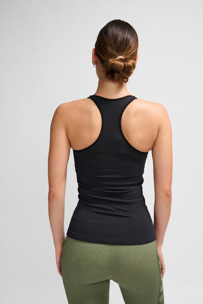 HUMMEL - Hmlclea Seamless Top - Black Melange