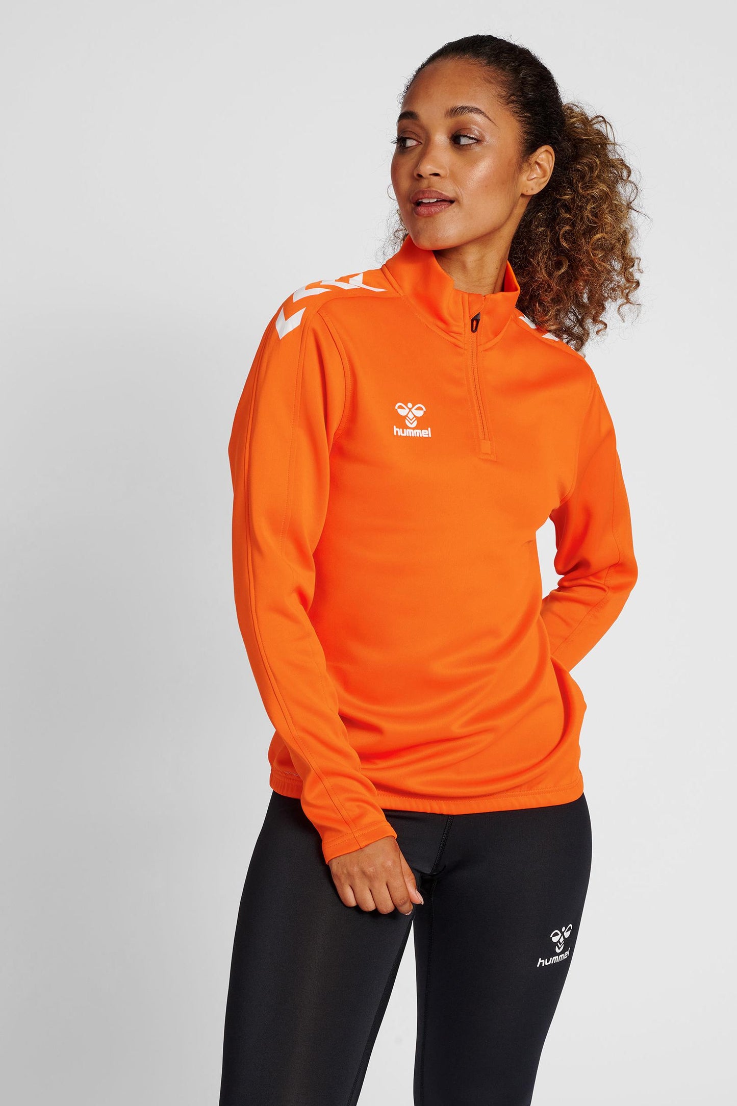 HUMMEL - Hmlcore Xk Half Zip Sweat Woman - Orange Tiger