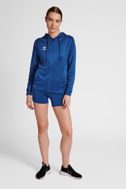 HUMMEL - Hmlcore Xk Poly Zip Hood Sweat Woma - True Blue