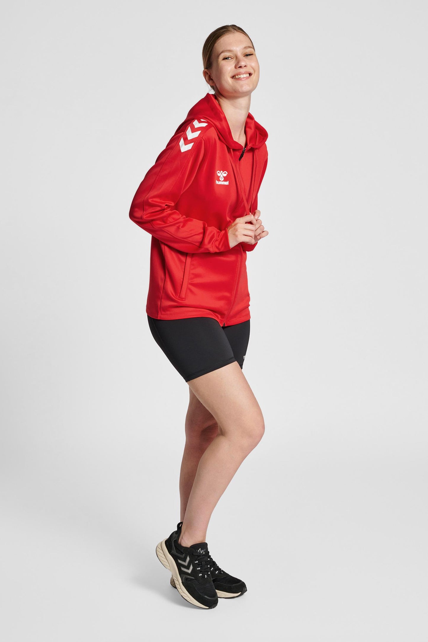 HUMMEL - Hmlcore Xk Poly Zip Hood Sweat Woma - True Red