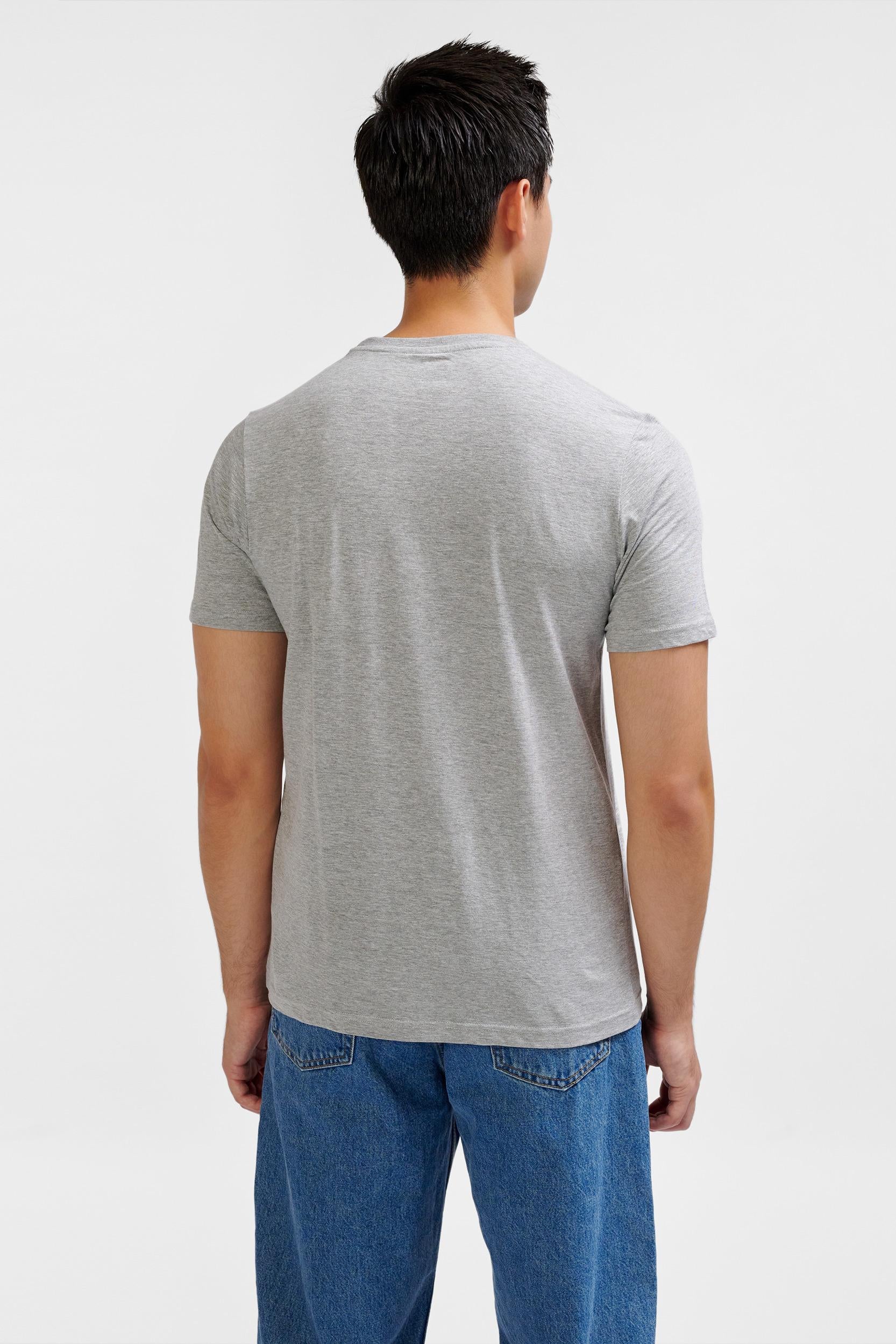 HUMMEL - Hmlelemental Logo Cotton Tee - Grey Melange