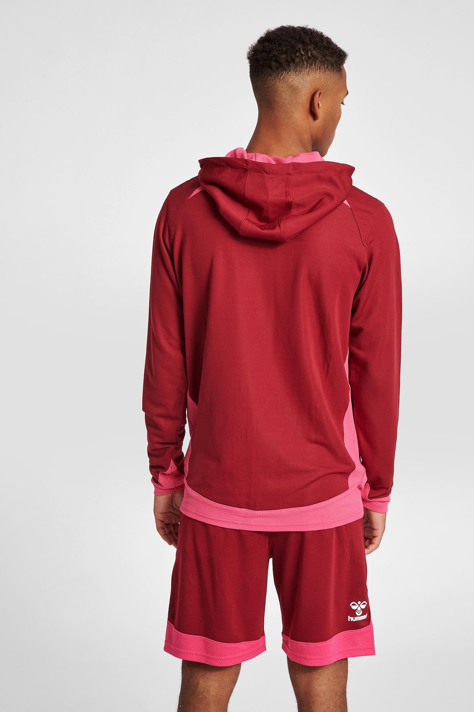 HUMMEL - Hmllead Poly Hoodie - Biking Red