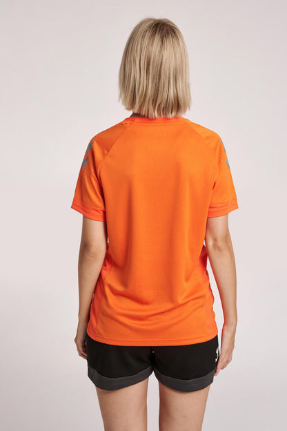 HUMMEL - Hmllead Womens S/s Poly Jersey - Orange Tiger