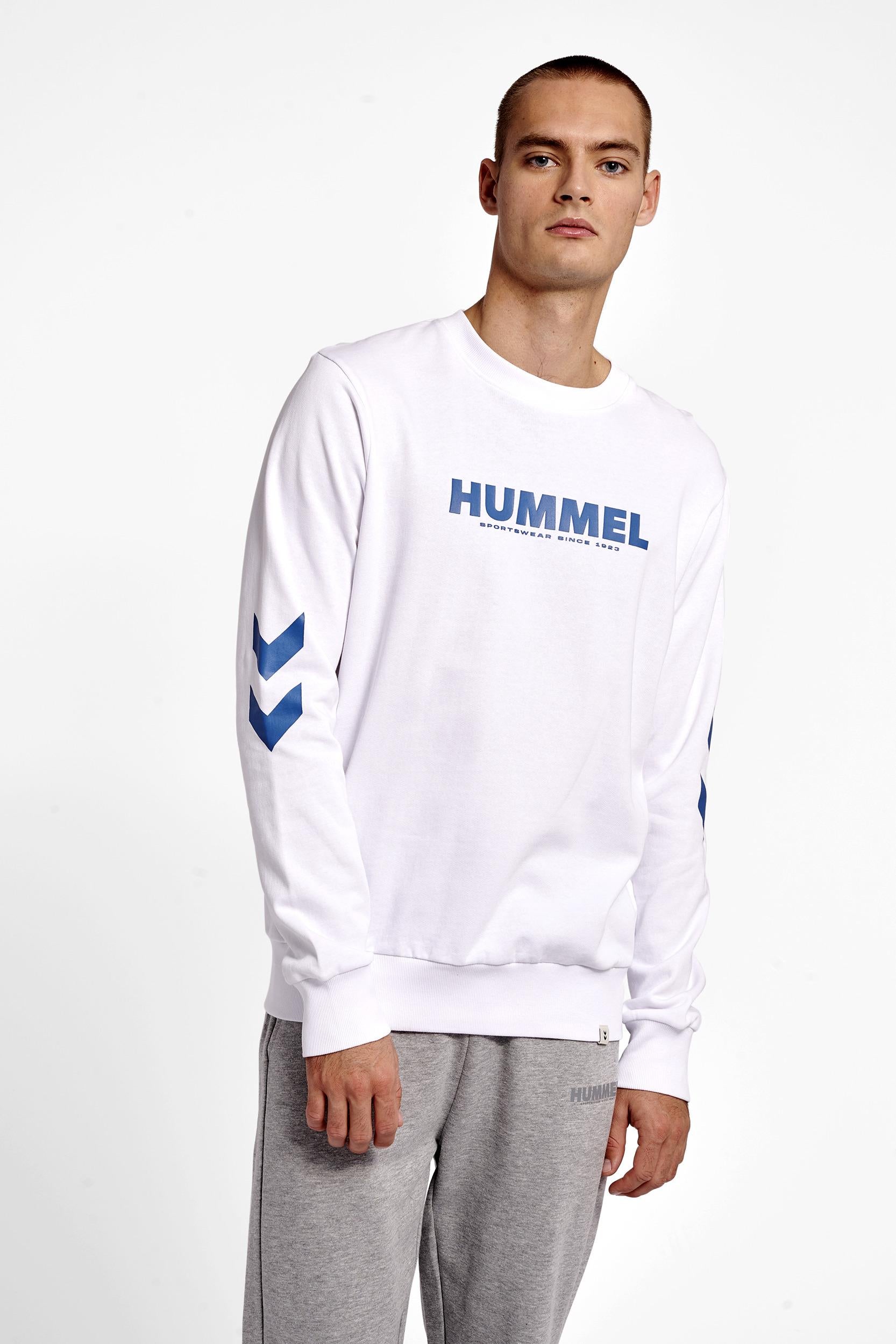 HUMMEL - Hmllegacy Sweatshirt - White/deep Water