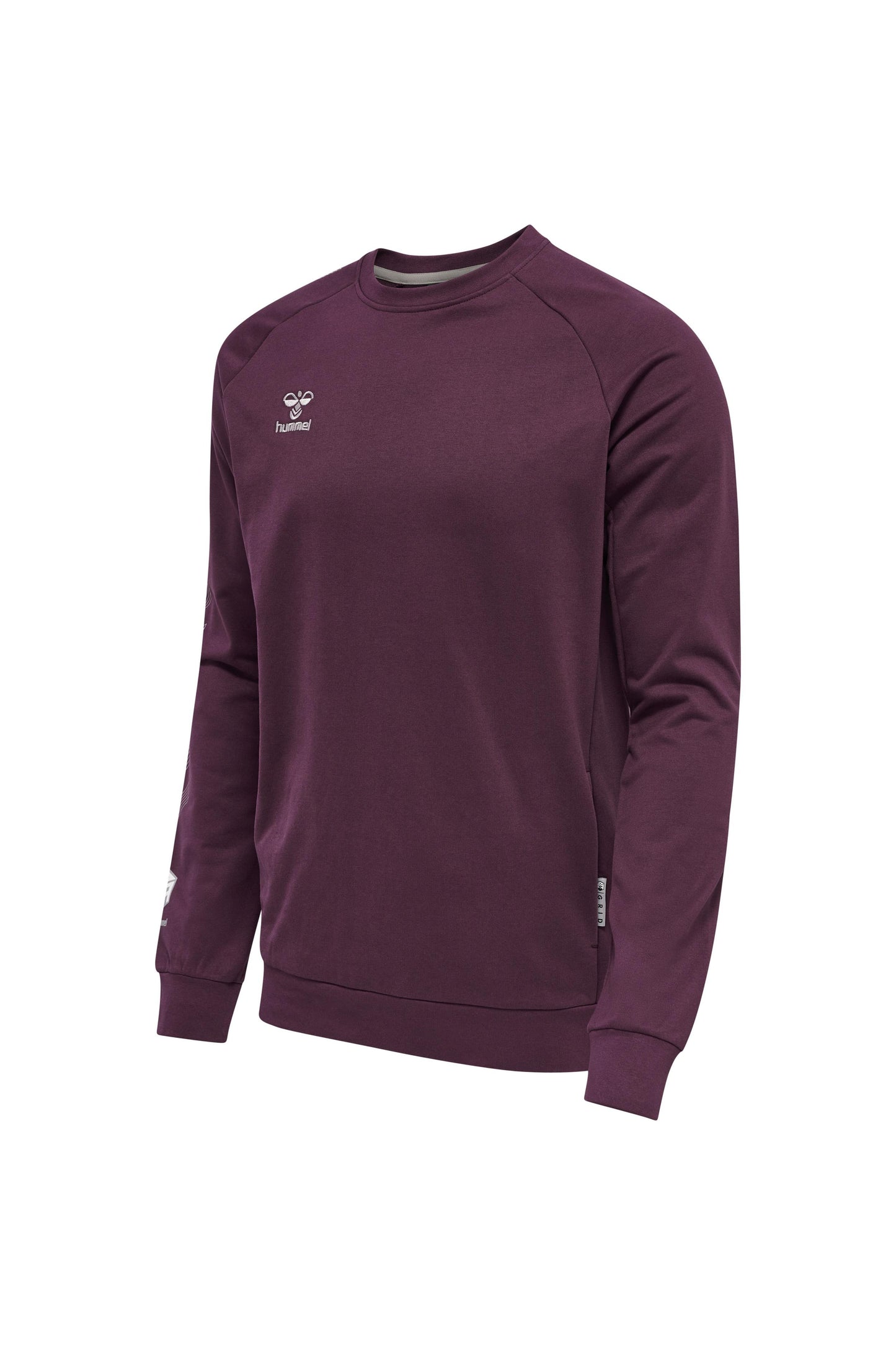 HUMMEL - Hmlmove Grid Cotton Sweatshirt - Grape Wine