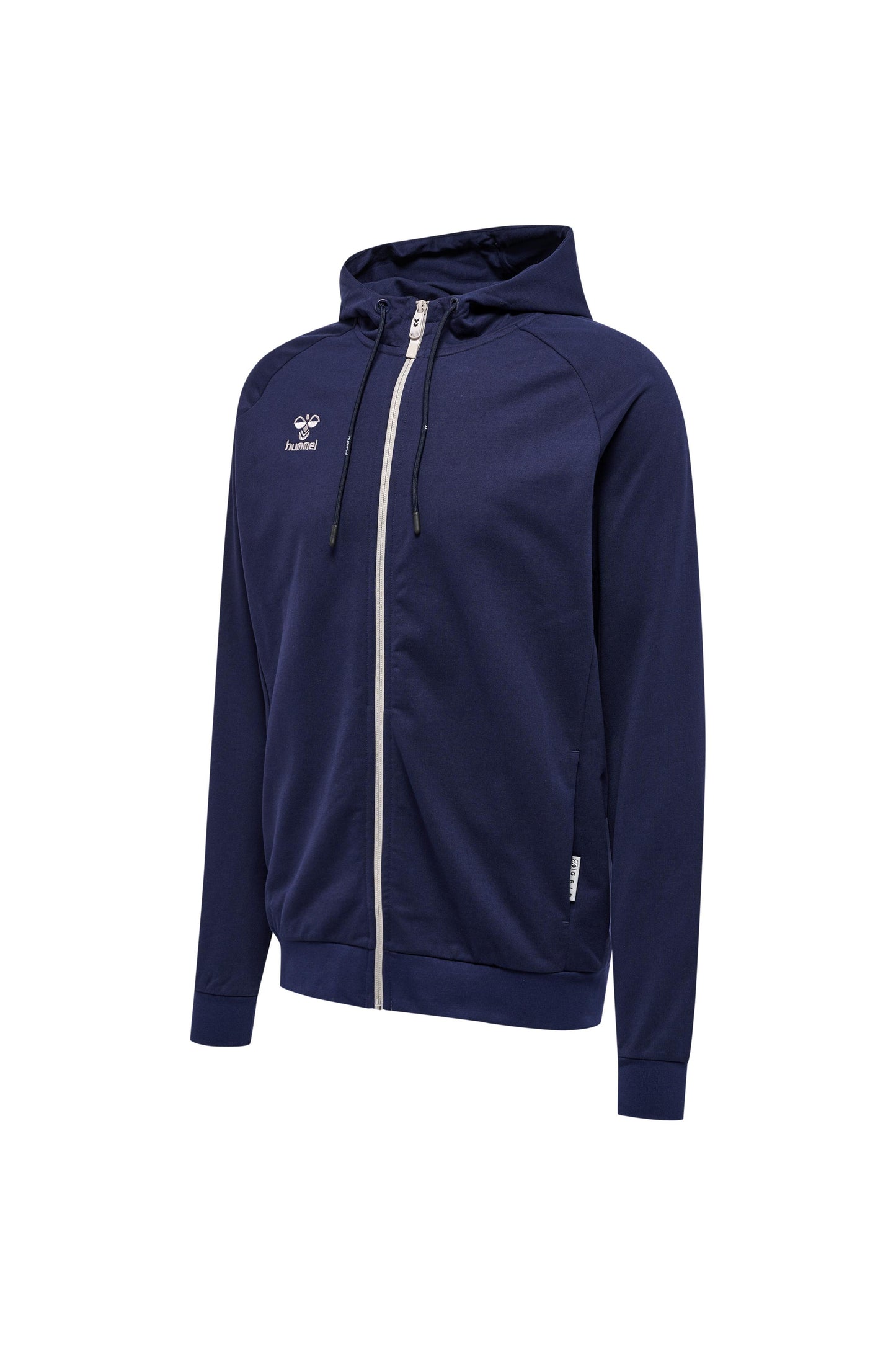 HUMMEL - Hmlmove Grid Cotton Zip Hoodie - Marine