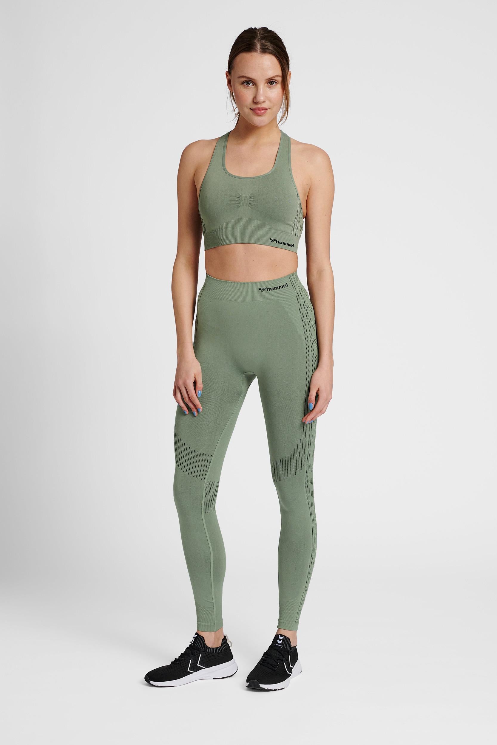 HUMMEL - Hmlmt Shaping Seamless Mw Tights - Lily Pad