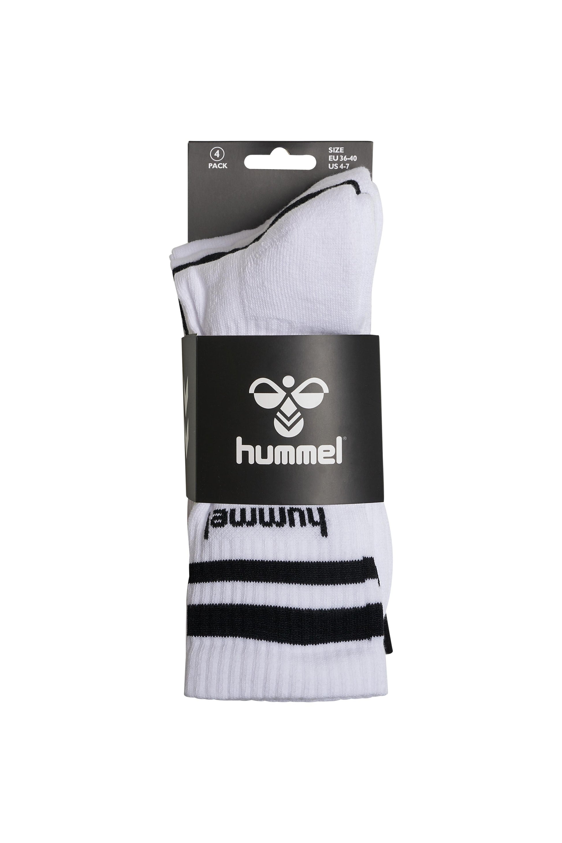 HUMMEL - Hmlretro 4-pack Socks Mix - White/black