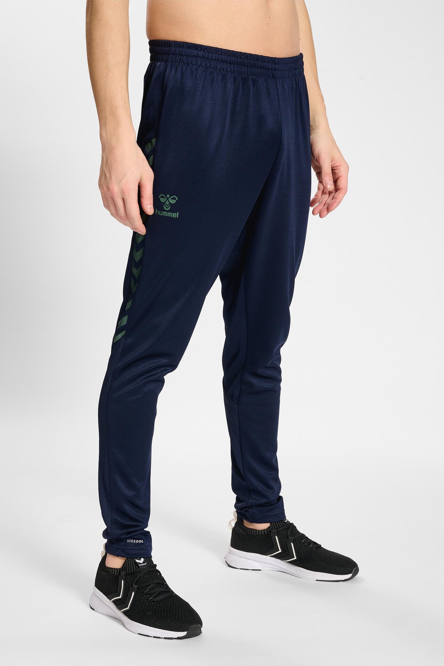 HUMMEL - Hmlstaltic Training Pants - Marine/duck Green