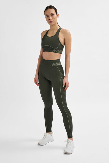 HUMMEL - Hmlte Christel Seamless Mw Tights - Climbing Ivy/seagrass Melange