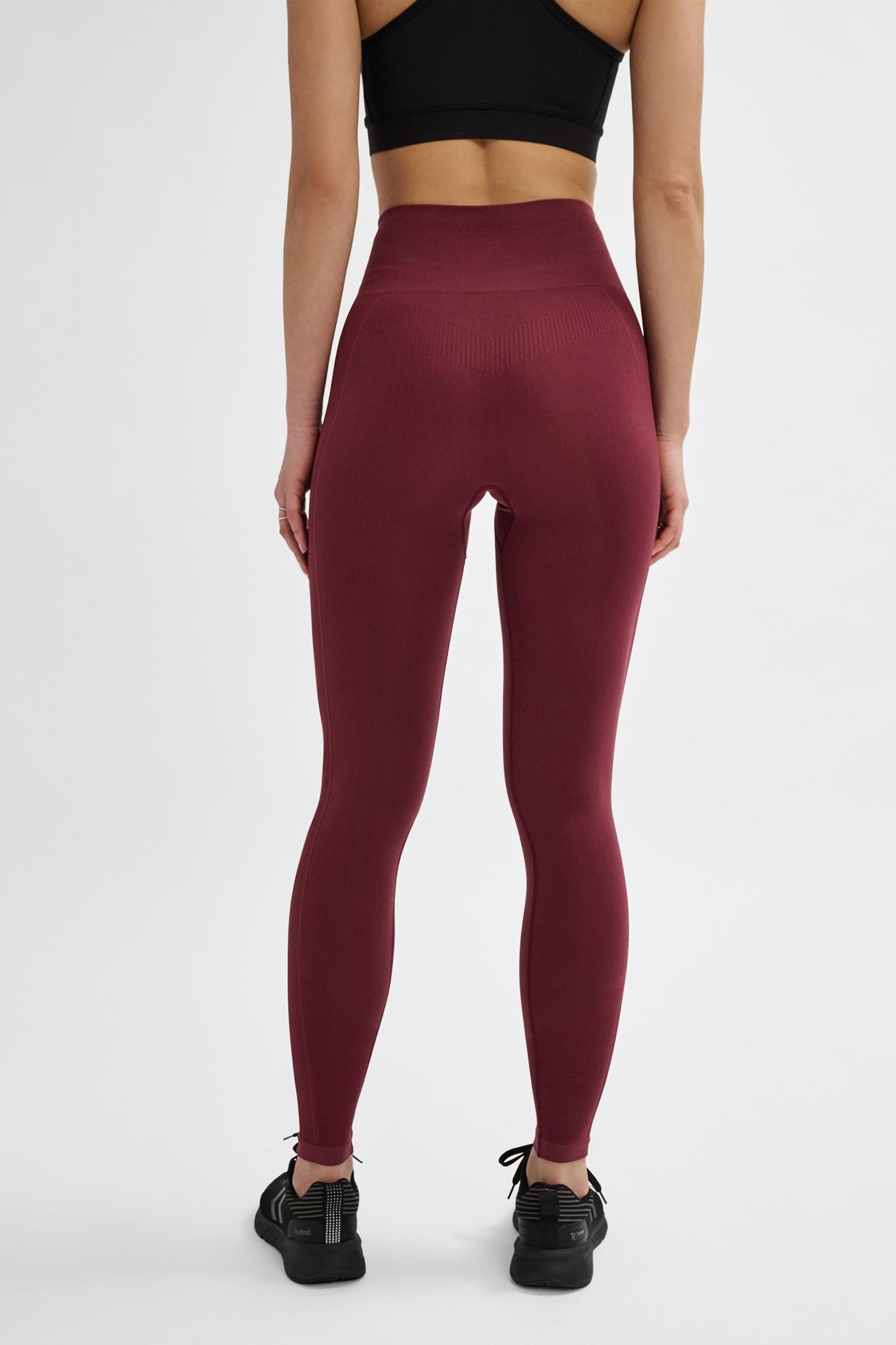 HUMMEL - Hmltif Seamless High Waist Tights - Bitter Chocolate