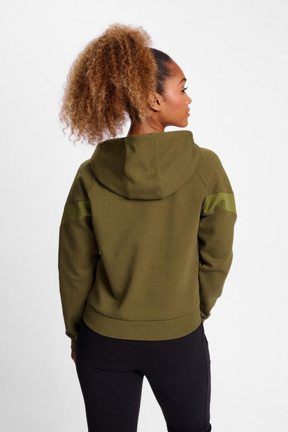 HUMMEL - Hmltravel Sweat Hoodie Woman - Military Olive