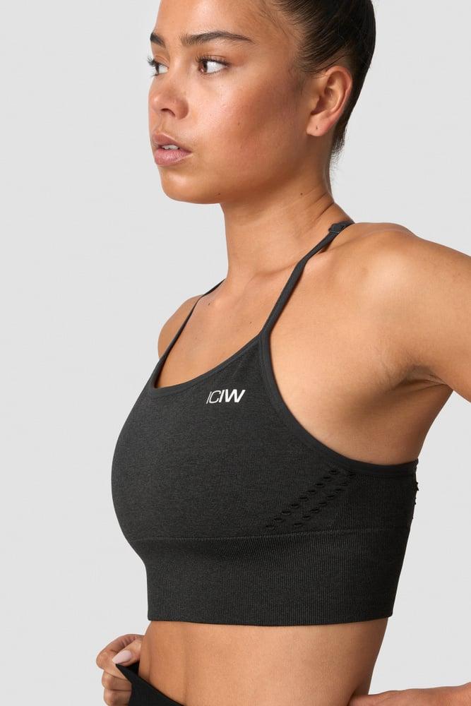 ICANIWILL - Queen Mesh Seamless Sports Bra - Graphite Melange