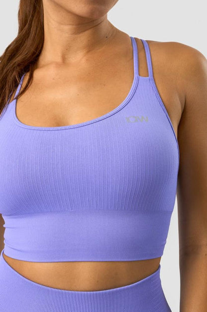 ICANIWILL - Ribbed Define Seamless Sports Bra - Dk Lavender