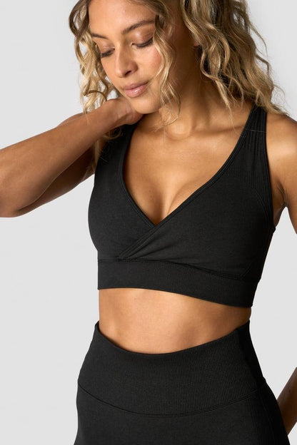 ICANIWILL - Soft seamless adjustable sports bra - Black