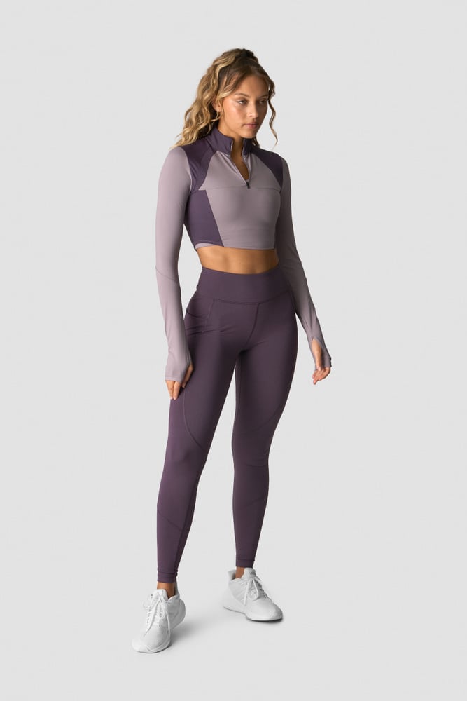 mirage cropped long sleeve wmn faded violet