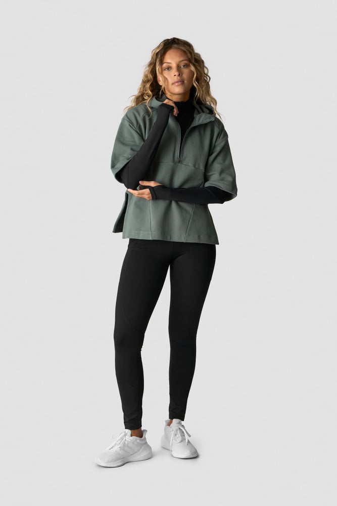 mirage mid sleeve hoodie wmn sea green