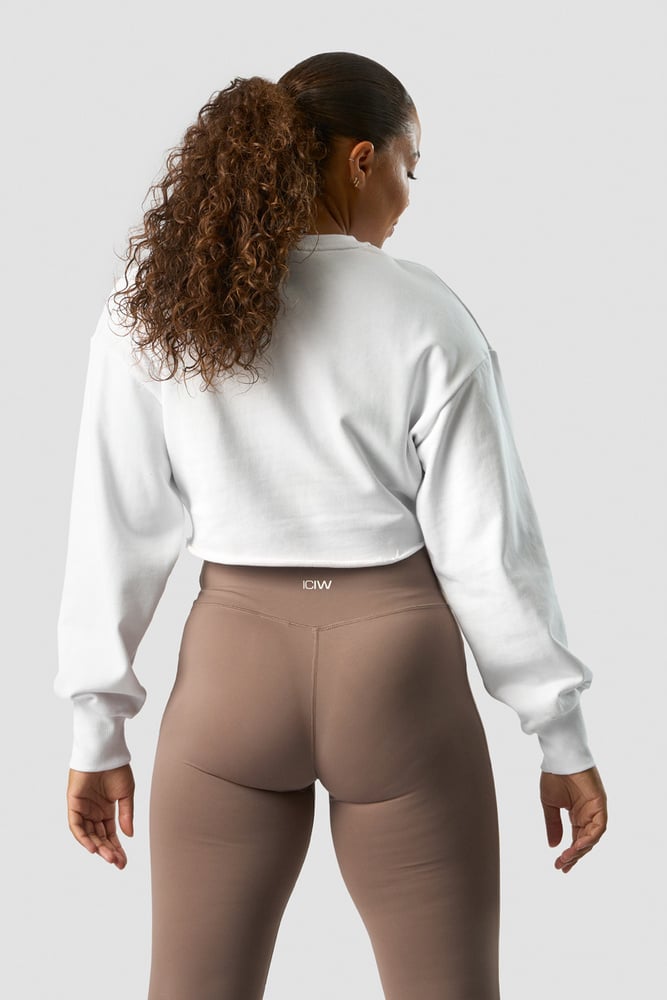 nimble cropped crewneck white