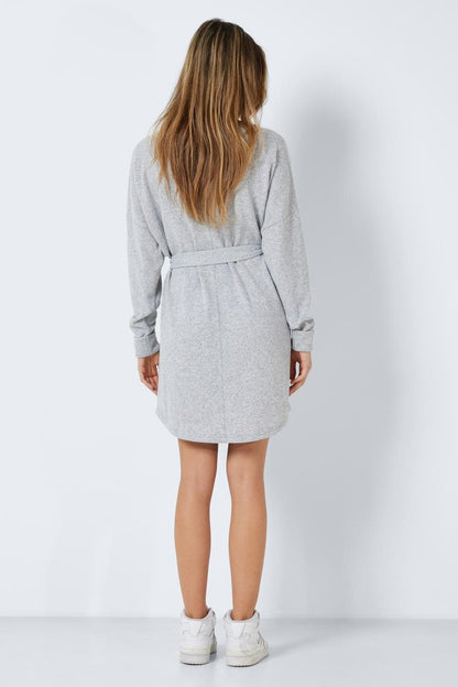 NOISY MAY - City Ava L/s Short Dress - Grey