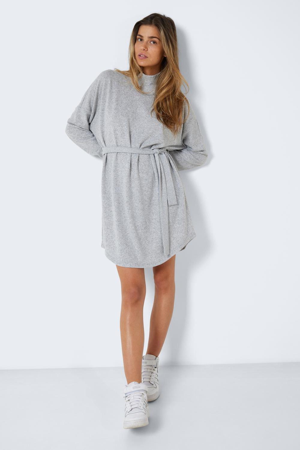 NOISY MAY - City Ava L/s Short Dress - Grey