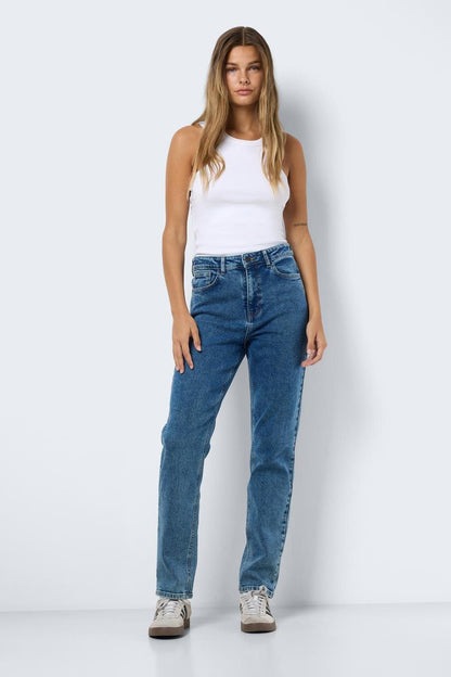 NOISY MAY - Daisy Hw Mom Fit Jeans - Blue