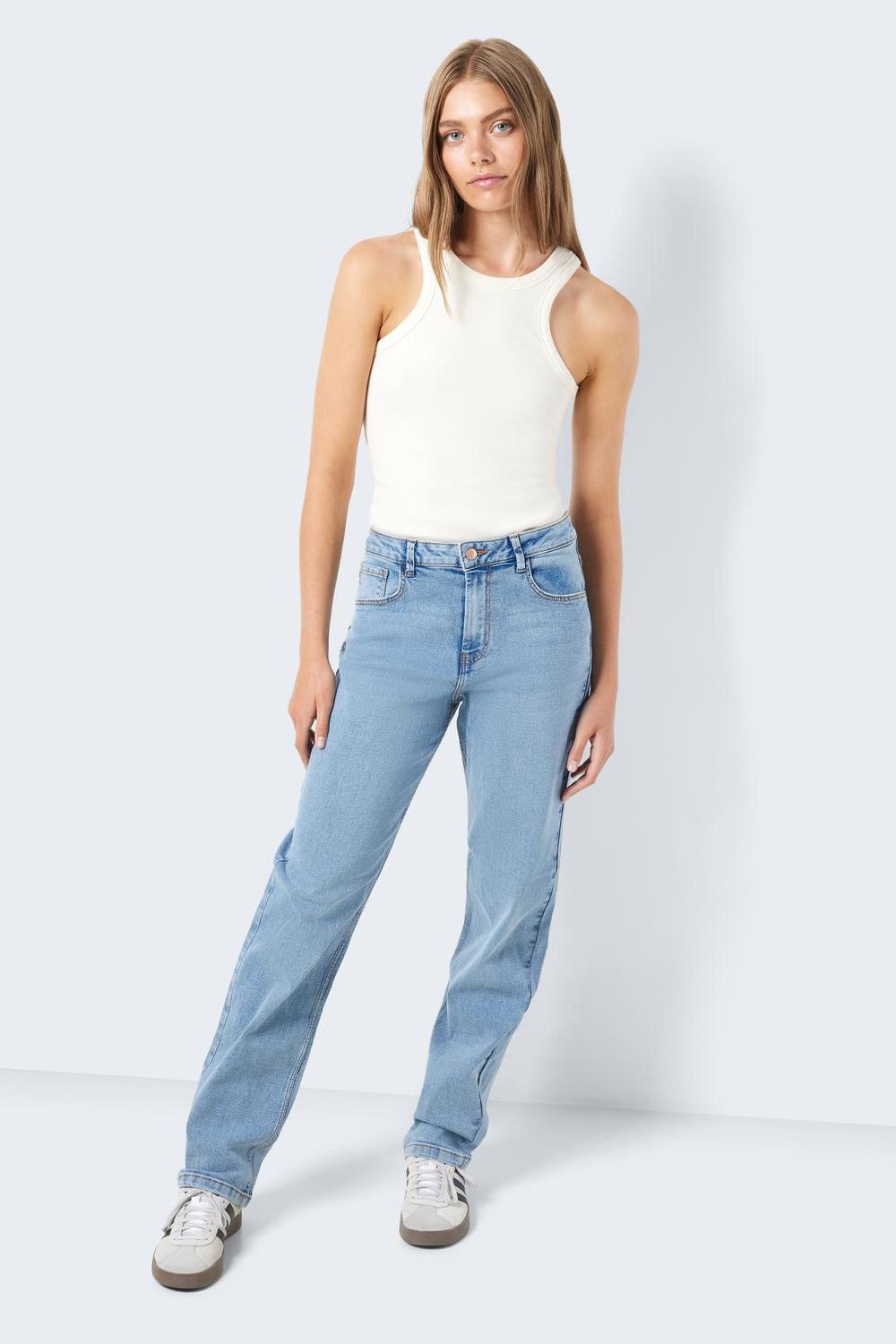 NOISY MAY - Guthie Hw Straight Jeans - Blue