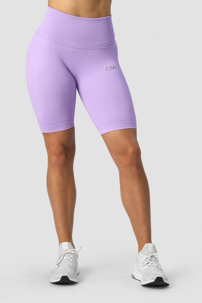 ribbed define seamless pocket biker shorts lavender