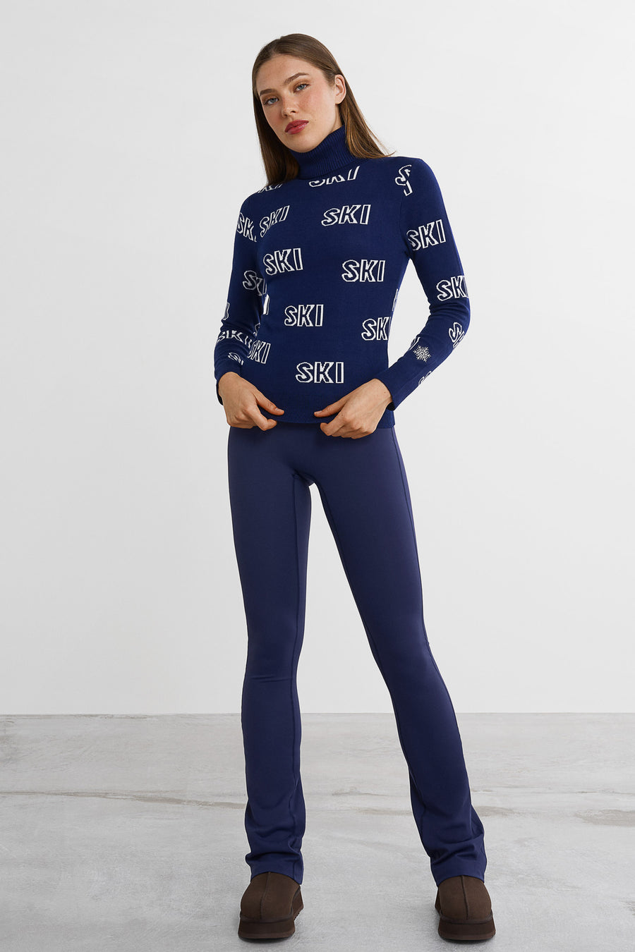 Ski Society Sweater · Navy Blue/White