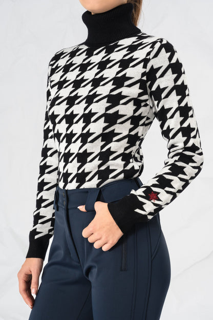 Houndstooth Sweater - for dame - Famme - Sweater