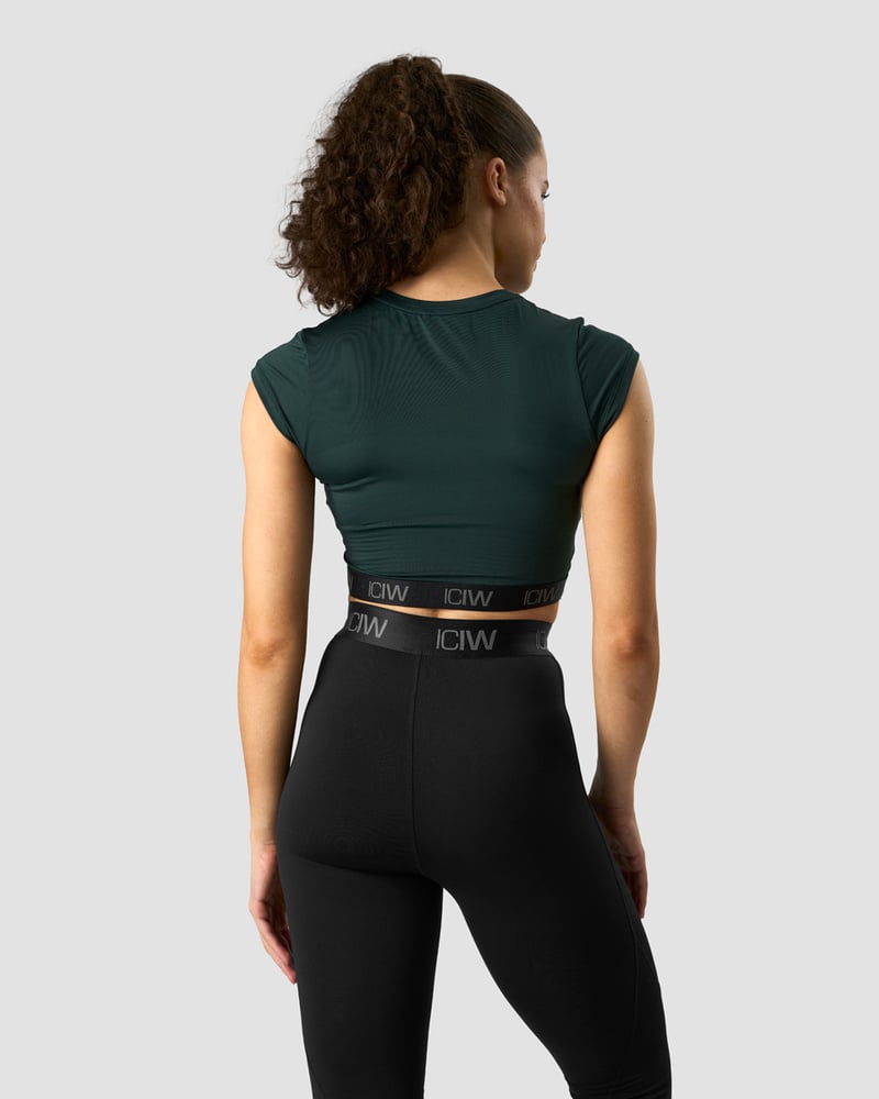 ultimate training cropped t-shirt deep green