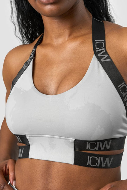 ultimate training sports bra grey camo